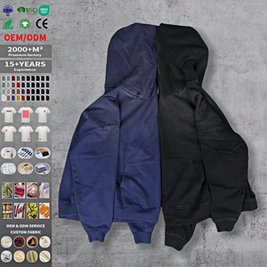 Sweat à capuche surdimensionné de haute qualité personnalisé, lavage à l'acide, vintage, délavé, en molleton français, streetwear, sweat à capuche court déchiré, unisexe - Product Image 1