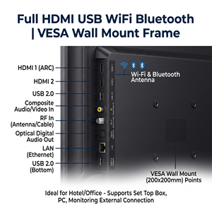 Téléviseur intelligent OEM ODM <span class=keywords><strong>32</strong></span> 43 50 55 60 65 70 75 85 pouces LED/OLED HDTV 50 pouces 4K HDR <span class=keywords><strong>QLED</strong></span> verre trempé Android TV - Product Image 3