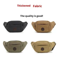 Sac banane en toile pour homme avec fermeture éclair – Idéal pour le travail, les activités de plein air, la randonnée, le cyclisme, l'escalade – Sac bandoulière pour téléphone et portefeuille, sac de poitrine