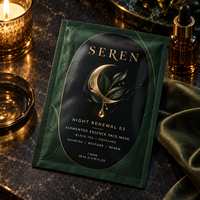 Sachet personnalisé imprimé à chaud avec feuille d'or 28 ml, anti-odeur, qualité alimentaire, scellé sur trois côtés, avec encoche de déchirement, pour emballage de masque facial à l'essence fermentée