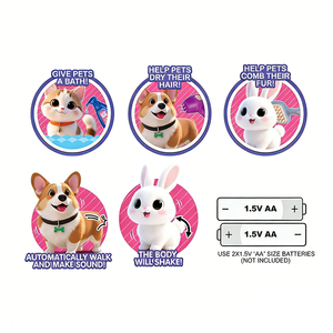 Lapin en peluche interactif électrique EPT : marche automatiquement, émet des sons et secoue le corps, simulant le comportement d'un vrai animal de compagnie - Product Image 3
