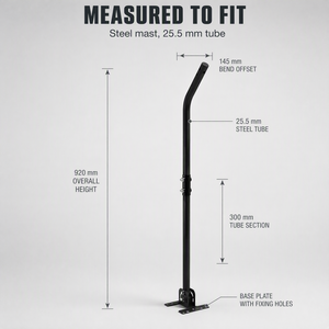 Support universel réglable <span class=keywords><strong>pour</strong></span> <span class=keywords><strong>antenne</strong></span> <span class=keywords><strong>TV</strong></span> extérieure SatelliteStarlink en alliage d'aluminium et acier, type J-Pole, diamètre 22 mm, longueur OEM - Product Image 4