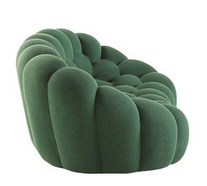 Sillón Moderno Tapizado en Tela con Brazos Curvos, Sofá Individual Verde para Sala de Estar, Relleno de Espuma, Sofá Burbuja 3D - Product Image 1
