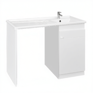 Meuble sous-évier avec vasque en résine 60 x 107 x H.90 cm, vasque à droite Dx - Product Image 3