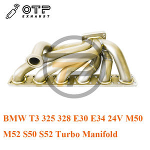 Tubo de escape OTP para BM * E30 E34 24V <span class=keywords><strong>M50</strong></span> M52 S50 S52 325 328 T3T4 SUS304 colector de alto rendimiento de acero inoxidable - Product Image 3