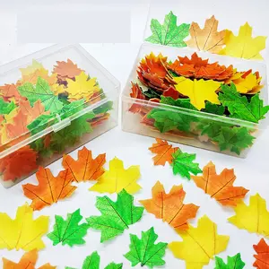 Wafer Paper Maple Leaf Edible Maple Leaf Cake Cold Dish Decoration Insert Card Edible Wafer Paper Maple Leaf