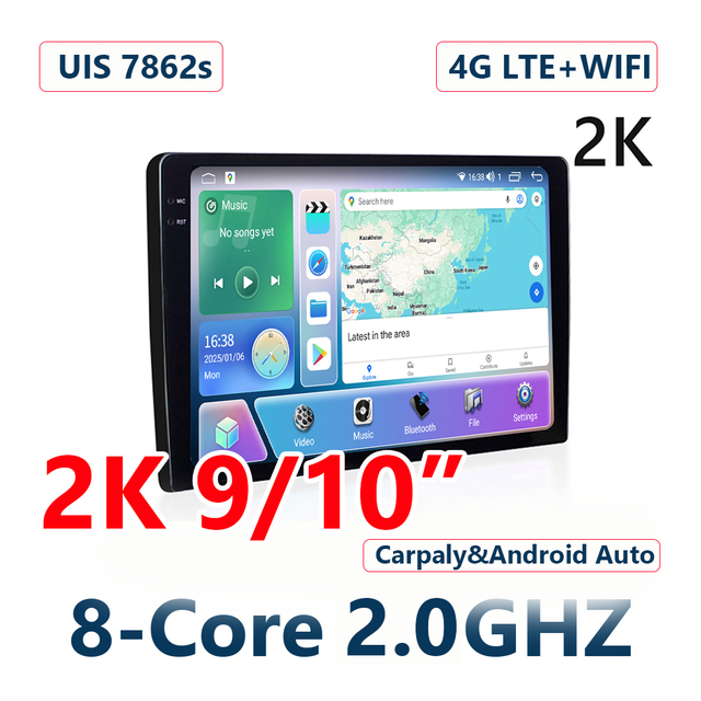 N5 OEM/ODM 2K 9/10 Inch Universal Android Audio DVD Player Multimedia Stereo Touch Screen Car Navigation Wifi GPS DSP 4G