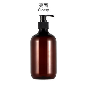 Bouteilles cosmétiques en plastique PET recyclables de 300 ml et 500 ml, couleur marron/vert, pour lotion, <span class=keywords><strong>shampoing</strong></span> et sérum pour la peau - Product Image 6