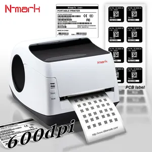 Nmark Mới Tùy Chọn Cắt 609 Dpi 4 "Chuyển Nhiệt Máy In Mã Vạch Máy In Nhãn 600 Dpi Mã QR Máy In Nhãn Dán