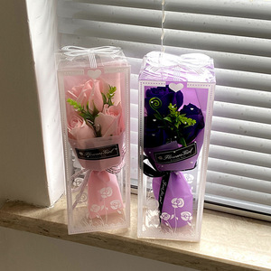 <span class=keywords><strong>Ramo</strong></span> <span class=keywords><strong>de</strong></span> Rosas para el Día <span class=keywords><strong>de</strong></span> la Madre y San Valentín en Caja <span class=keywords><strong>de</strong></span> Regalo, Flores <span class=keywords><strong>de</strong></span> Rosa y Clavel con 3 Ramos - Product Image 3