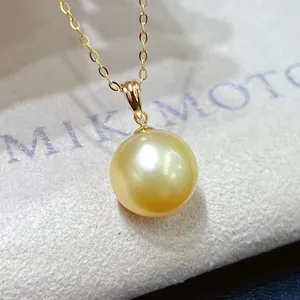 Collar de perlas de agua dulce para hombre y mujer, gargantilla de cadena de oro auténtico con diseño de lujo, a la moda, S925, suministro directo de fábrica, 2022