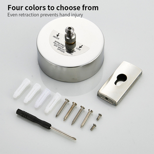 Accesorios de baño de acero inoxidable, cuerda ajustable telescópica, sin taladro, <span class=keywords><strong>tendedero</strong></span> retráctil de 3,8 M - Product Image 4