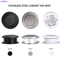 Grille d'aération ronde encastrée pour meuble, grille de ventilation pour armoire à chaussures et placard