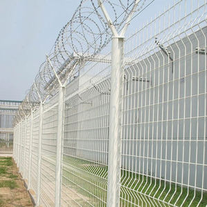 An ninh cao sân bay hàng rào dây thép gai trellis Bài Mũ PVC Carbon thép lưới hàng rào cho Nhà Tù nhà máy trang trại sân bay - Product Image 1