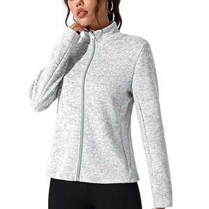 Veste légère et élégante pour femme, en polyester 100 %, col montant, fermeture éclair, pour l'automne/hiver, style décontracté quotidien - Product Image 2