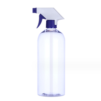 PET réutilisable pour flacon pulvérisateur à gâchette ronde transparente avec pompe pulvérisateur 250ML 350ml 500ml 1000ml Capacités pour savon liquide toilette