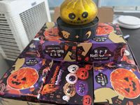 Boîte mystère de jouets d'horreur en caoutchouc à moulage par injection, motif fantôme créatif de Halloween