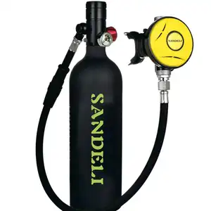 للبيع زجاجة هواء قابلة للتنفس سعة 1 لتر من الألمونيوم خزان هواء مصغر محمول للغوص جهاز تنفس تحت الماء