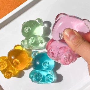 Hot Sale TPR Maltose Transparent <b>Cute</b> <b>Bear</b> Slowly Rebounds Stretchy Decompression Sensory Squeeze Squishy Toy for Kids Adults - Product Image 1