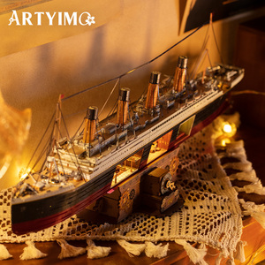 ARTYIMO Maquette du Titanic, Puzzle 3D en métal, Kit d'assemblage de bateau, Gravure sur laiton, DIY, Objets de collection maritimes, Cadeau polyvalent - Product Image 3