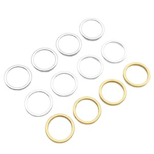Colgante de anillo cerrado de aleación de zinc chapado en oro, accesorios de joyería DIY de tamaño mediano para proyectos creativos - Product Image 5