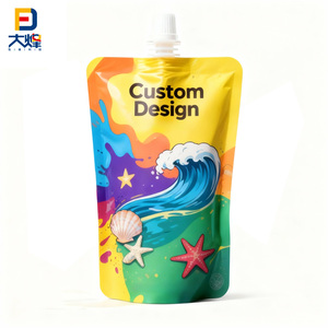 Tùy chỉnh in bao bì túi nước trái cây túi rò rỉ niêm phong Tủ đông gói jus nước giải khát đứng lên vòi uống Túi - Product Image 3