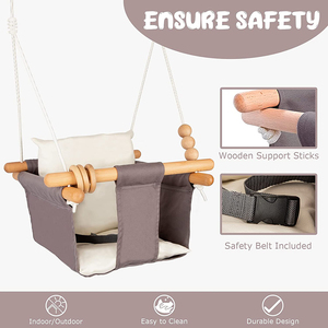 <span class=keywords><strong>Hamaca</strong></span> de lona de algodón de calidad para bebé, para patio trasero y exterior - Product Image 2