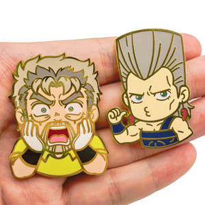 7 Estilos de Pins de Esmalte Duro de Anime JoJo Chibi, Broches de Solapa de Personajes de Stardust Crusaders, Insignias Coleccionables para Decoración de Mochilas - Product Image 2