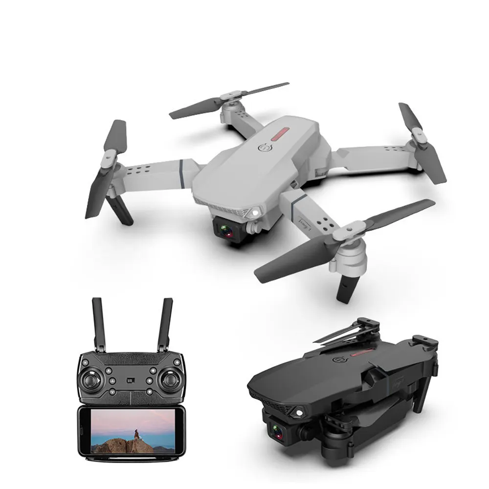 E 88 Pro Drone De Peche bir anahtar kalkış uçan oyuncak 4K Hd Mini Drone Avec kamera E88 Pro Drone sizinle hareket eder