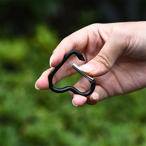 <span class=keywords><strong>Mousqueton</strong></span> en <span class=keywords><strong>aluminium</strong></span> en forme de cœur de haute qualité, <span class=keywords><strong>mini</strong></span> 44x43x4.5mm, avec crochet à ressort, idéal pour sac à dos et bouilloire - Product Image 4