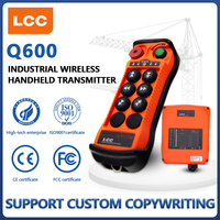 Télécommande radio industrielle LCC Q600 robuste à 6 boutons et une seule vitesse pour grues, palans, treuils et systèmes de levage