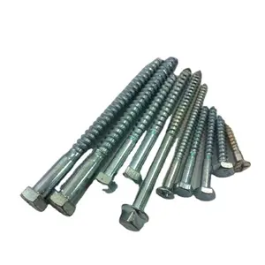 Zinc plated hex wood screw with ISO certificate screw manufacture