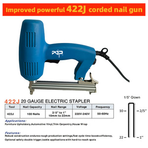 422J Pistolet à clous et <span class=keywords><strong>agrafeuse</strong></span> électrique portable 2-en-1 pour meubles en bois et projets de bricolage pour le travail du bois - Product Image 6