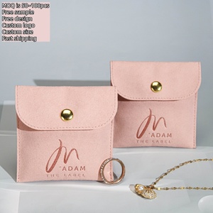 Pochette à bijoux en microfibre de luxe, enveloppe en daim gaufré, insert de présentation pour bijoux, coussin pour boucles d'oreilles, anneaux, colliers, sac à bijoux - Product Image 2