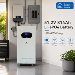 16kWh 314Ah 51.2V LiFePO4แบตเตอรี่บ้านระยะไกลตรวจสอบระบบคลาวด์ BMS รอบ6000อัจฉริยะพร้อมล้อโปแลนด์คลังสินค้า - Product Image 1