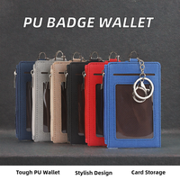 Tempat Kartu Nama Kulit PU Vertikal 5 Slot Dompet Kartu Kredit & ID Grosir Hadiah