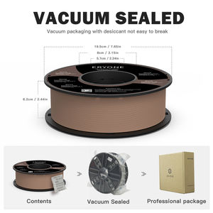 Eryone بني داكن الخشب خيوط جيش التحرير الشعبى الصينى 1 كجم 1 لفة 1.75 مللي متر ضوء الخشب 3D خيوط مناسبة للطباعة ل فدم 3D طابعة/القلم - Product Image 5