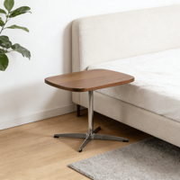 Table d'appoint moderne et simple en noyer, table de négociation à quatre pieds, pour salon, chambre, balcon, table basse.