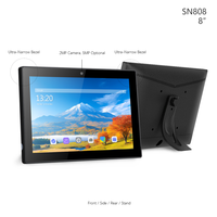 Tablette industrielle Android 8 pouces RK3576S avec écran tactile capacitif projectif 10 points, montage mural, Ethernet PoE, en stock SN808