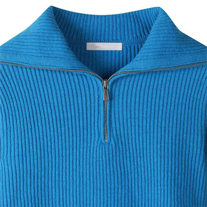 Offre Spéciale fantaisie couture femmes 100% laine col <span class=keywords><strong>marin</strong></span> demi-fermeture éclair ouverture <span class=keywords><strong>pull</strong></span> pour haut tricots <span class=keywords><strong>pull</strong></span> - Product Image 6