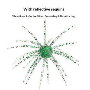 Esca Morbida Bio-Mimetica a Forma di Riccio Marino da 25mm <span class=keywords><strong>per</strong></span> Spigola - Esca Artificiale Nera Galleggiante - Product Image 3