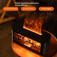 Diffuseur d'arômes à flamme 250 ml, humidificateur, diffuseur ultrasonique à brume froide, lumière LED colorée, diffuseur d'arômes