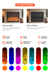 Chimenea Electrónica con Llama Simulada 3D Personalizada - Estufa de Calefacción Integrada para Decoración de Sala de Estar - Product Image 4