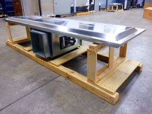 Bar à salade glacée commercial à refroidissement statique avec plateau de service froid intégré - Product Image 5