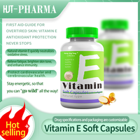 Vente directe d'usine, capsules de vitamine E en gélule molle, complément alimentaire pour les soins des cheveux et de la peau, certifié HALAL, pour adultes