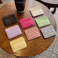 Dompet Kartu Wanita dari Bahan Gabus, Tipis, Satu Bagian, Ringkas, Sederhana, Anti Magnet, Berlapis, Slot Kartu, Gaya INS, Tempat Kartu Identitas