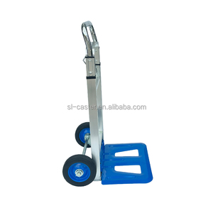 Hot Sale 90kgs Hand <span class=keywords><strong>Trolley</strong></span> Met Twee Wielen Kan Opvouwbare Hoge Kwaliteit Aluminium Frame Platform Opvouwbare Handtruck Bagage Verplaatsen - Product Image 3