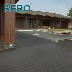 Lantai Decking Komposit Bambu Tahan Serangga Luar Ruangan