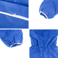 Combinaison jetable bon marché non tissée microporeuse PP + PE film type5/6 PPE robes microporeuses combinaisons jetables antistatiques