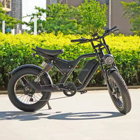 Bicicleta de Montaña Eléctrica con Cuadro de Aluminio y Neumáticos Anchos para Adultos, Bicicleta Eléctrica de 48V 15Ah